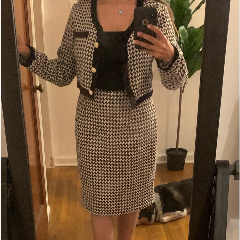 💋two pieces tweed skirt set.